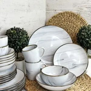 Столовий сервіз 11 пр. Intrendo Maritimo Golden rim white IN0011MAR