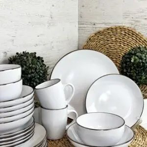 Столовий сервіз 18 пр. Intrendo Gasto Golden rim white IN0018GAS