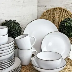 Столовий сервіз 24 пр. Intrendo Gasto Golden rim white IN0024GAS