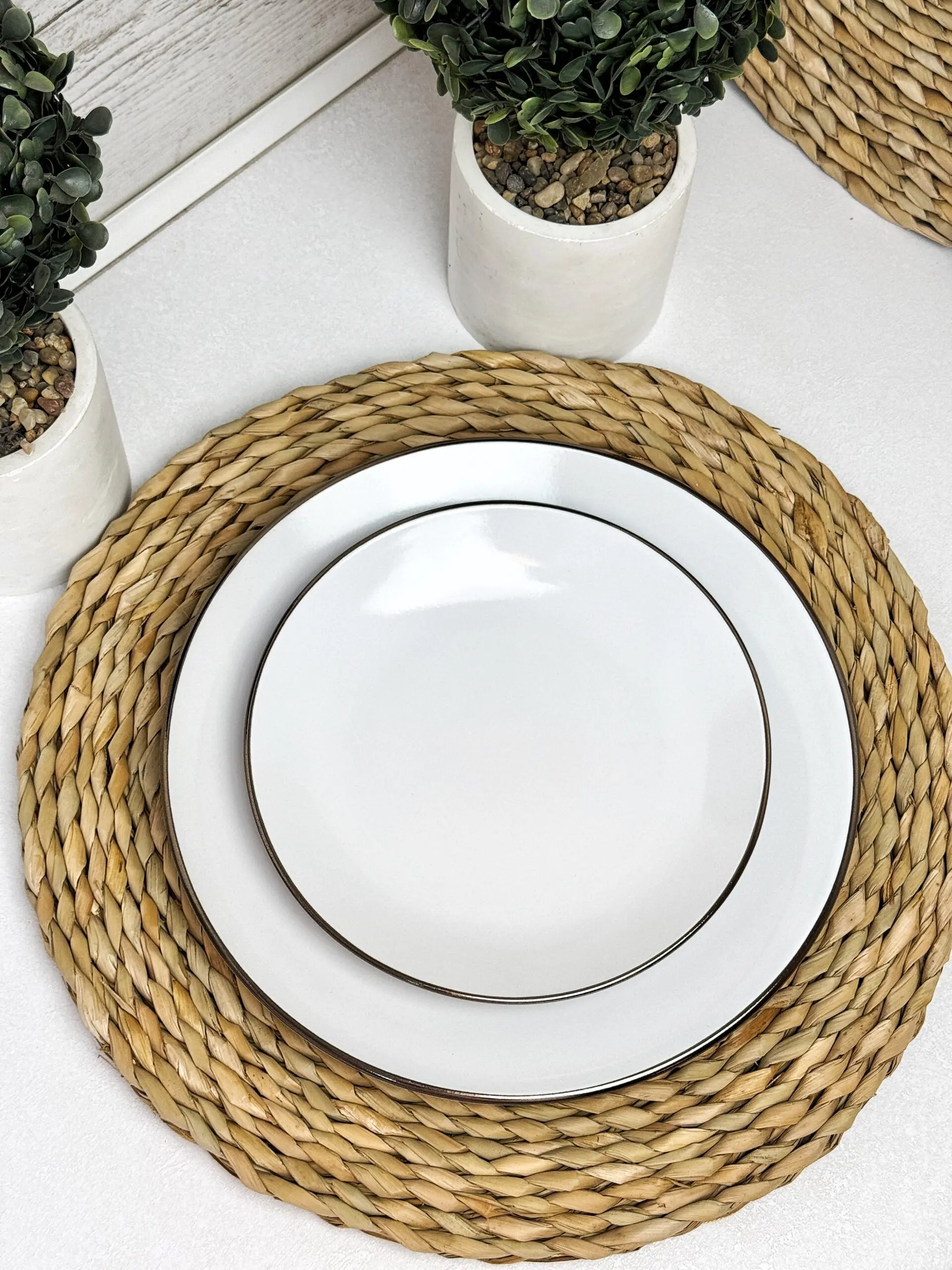 Столовий сервіз 24 пр. Intrendo Gasto Golden rim white IN0024GAS/2 - Зображення 9