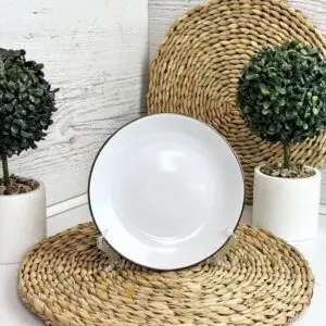 Тарілка десертна Intrendo Gasto 19 см Golden rim white IN0019GAS