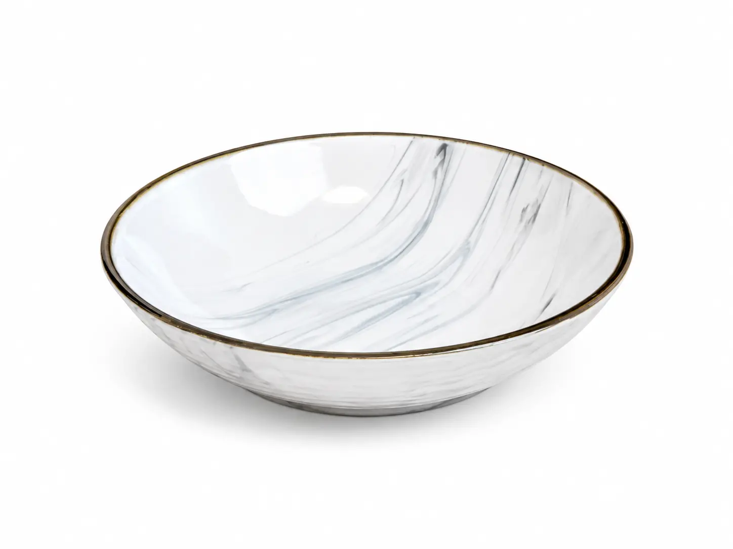 Тарілка супова 20 см Intrendo Maritimo Golden rim white IN0020MAR