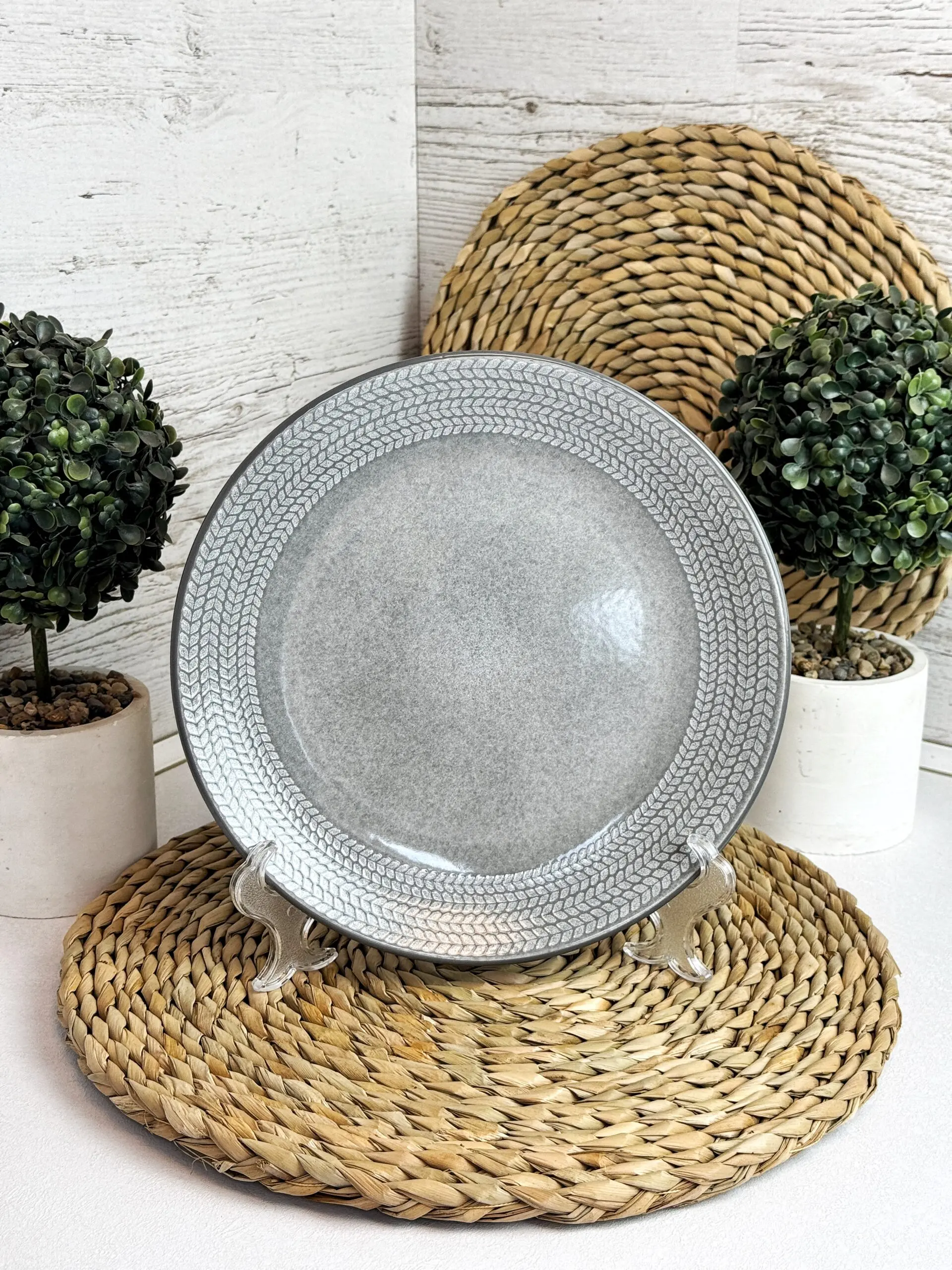 Dinner plate Intrendo Antigo 26.5 cm Grey IN0026ANT - Image 10