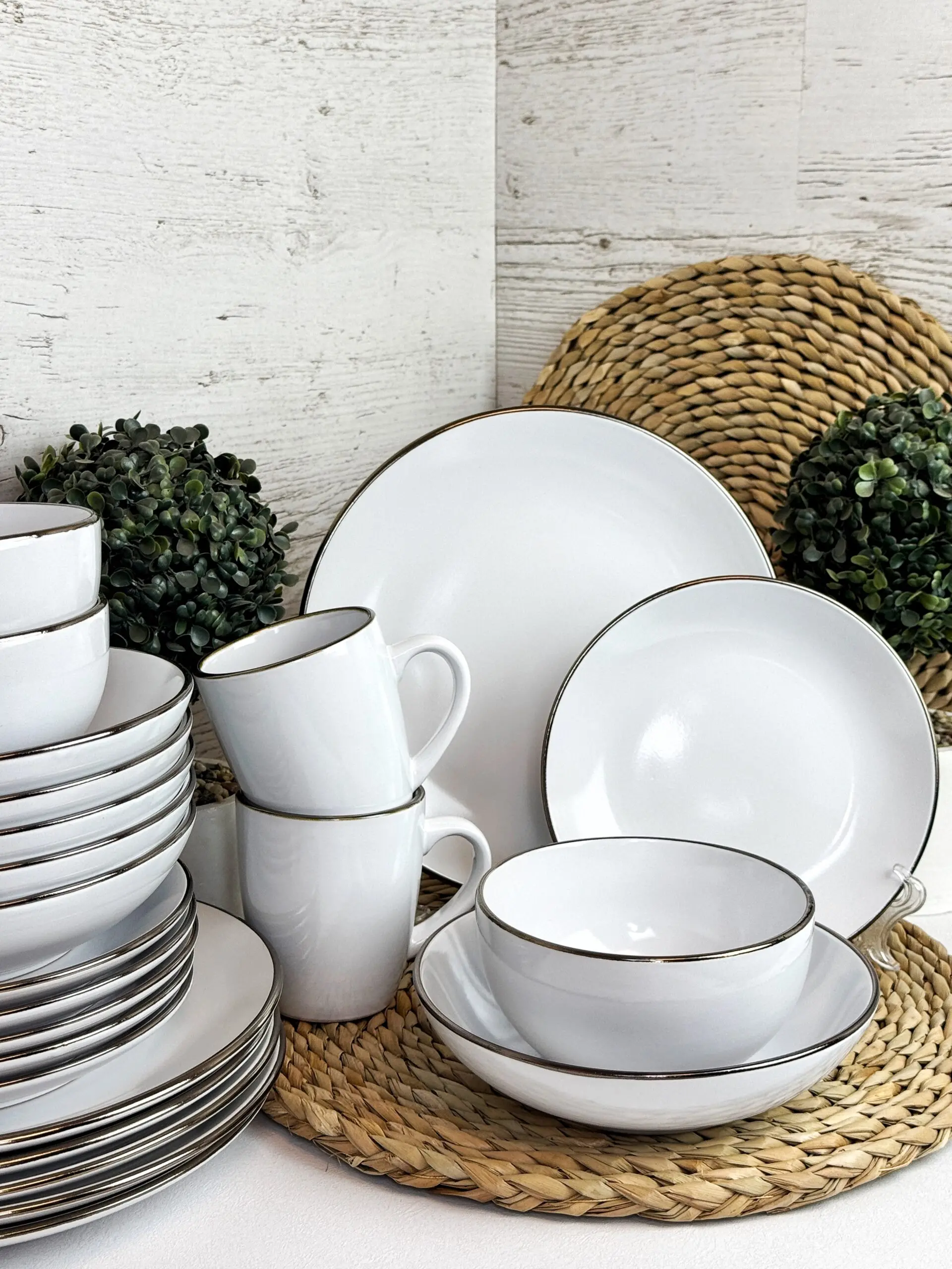 Столовий сервіз 20 пр. Intrendo Gasto Golden rim white IN0020GAS/2 - Зображення 14