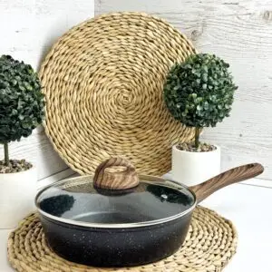 Сковорода глибока 24 см з кришкою Intrendo Forest Line IN1024FL