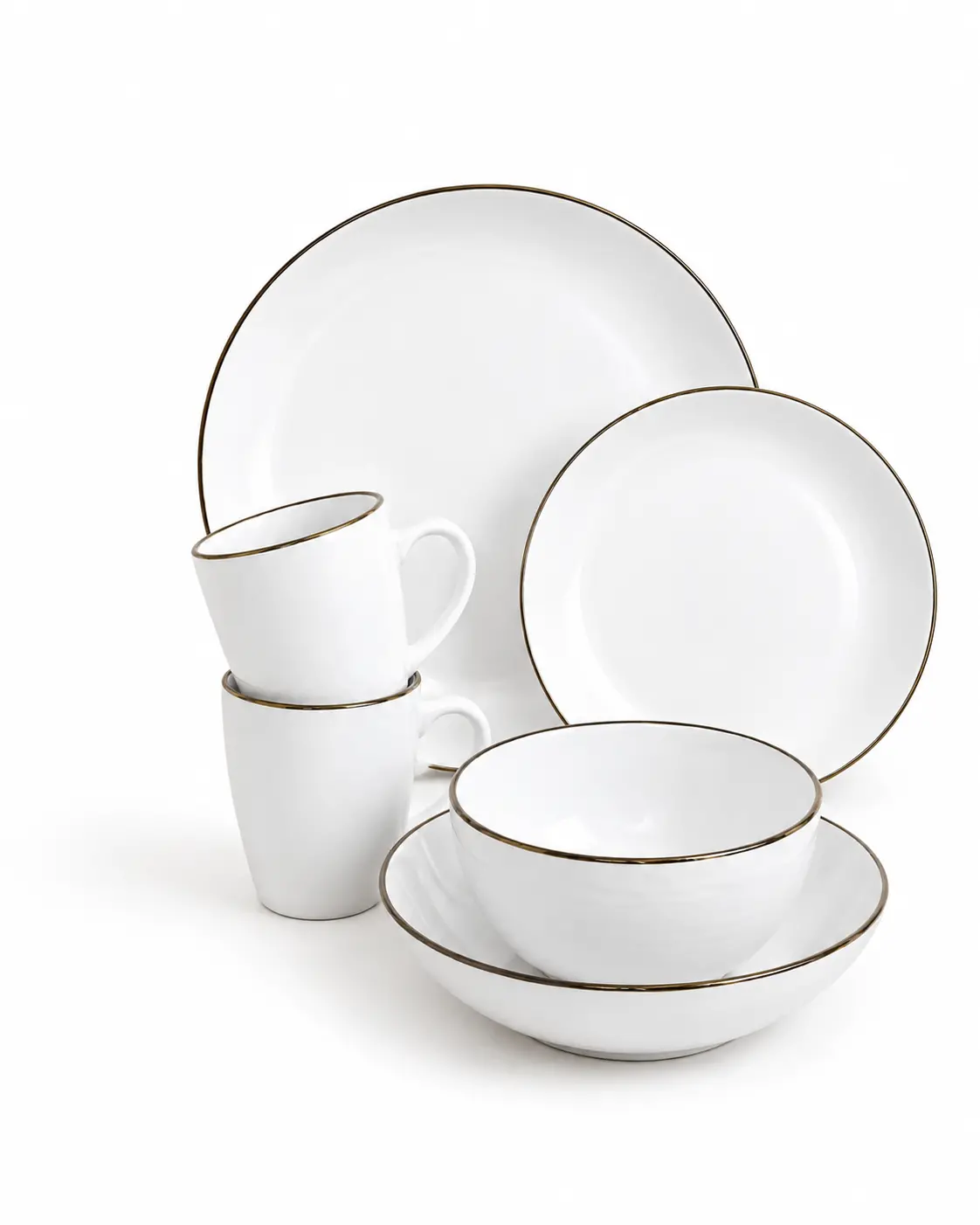 Столовий сервіз 20 пр. Intrendo Gasto Golden rim white IN0020GAS/2