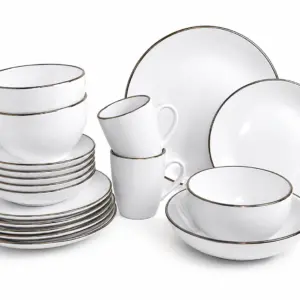 Столовий сервіз 30 пр. Intrendo Gasto Golden rim white IN0030GAS